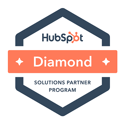 HubSpotパートナー認定プログラム「Diamond Solutions Partner」ロゴ